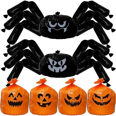 Joyin Halloween Pumpkin Leaf Bags And Spider, 6 Pack : Target